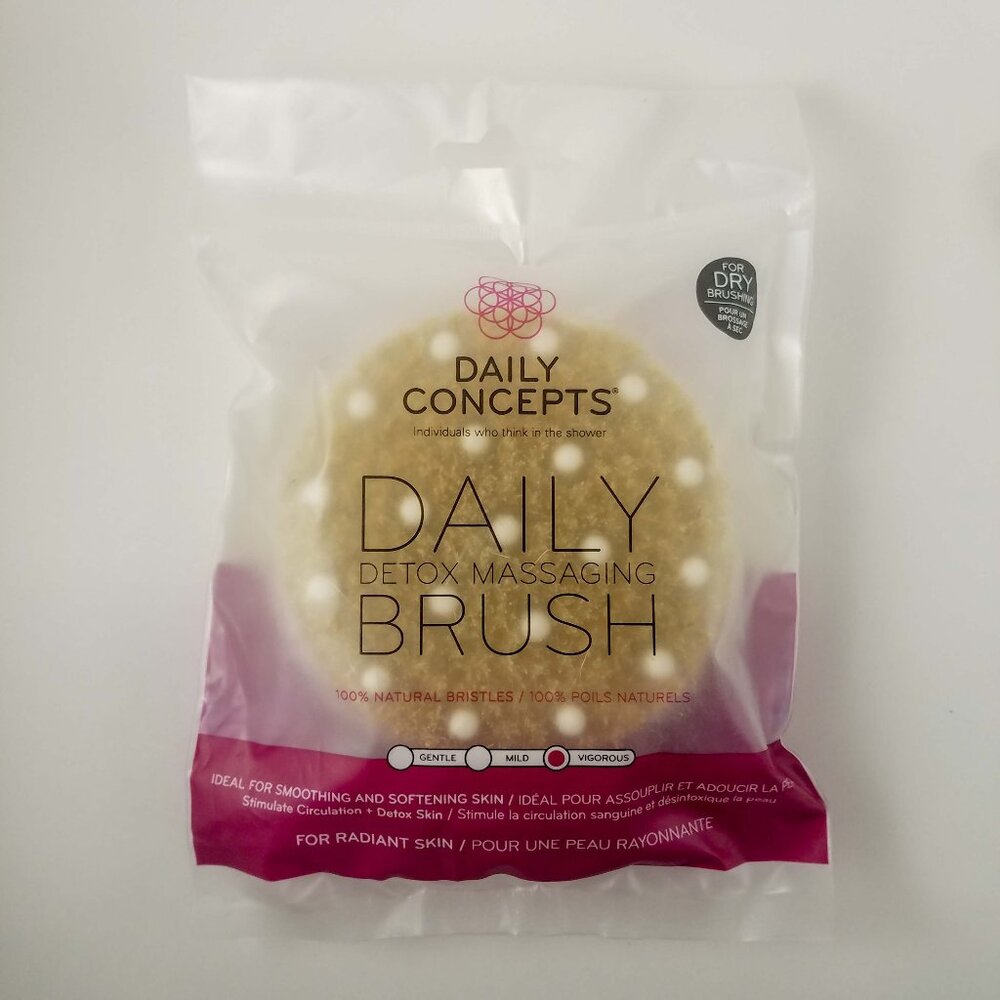 Daily Concepts Daily Detox Massage Brush, Vigorous - for Dry Brushing